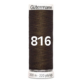 Gütermann garen | 200m | 816 midden bruin naaigaren GM - 200 - 816 - MIDDEN - BRUIN 4008015033927